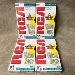 Lot (5) RCA T120H Standard Grade Recordable Video Tapes VHS Blank 6 Hours